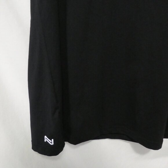 NOLA | 1X | Classic Black Exercise T-Shirt | Round Neck | Mesh Upper Back - Picture 12 of 13